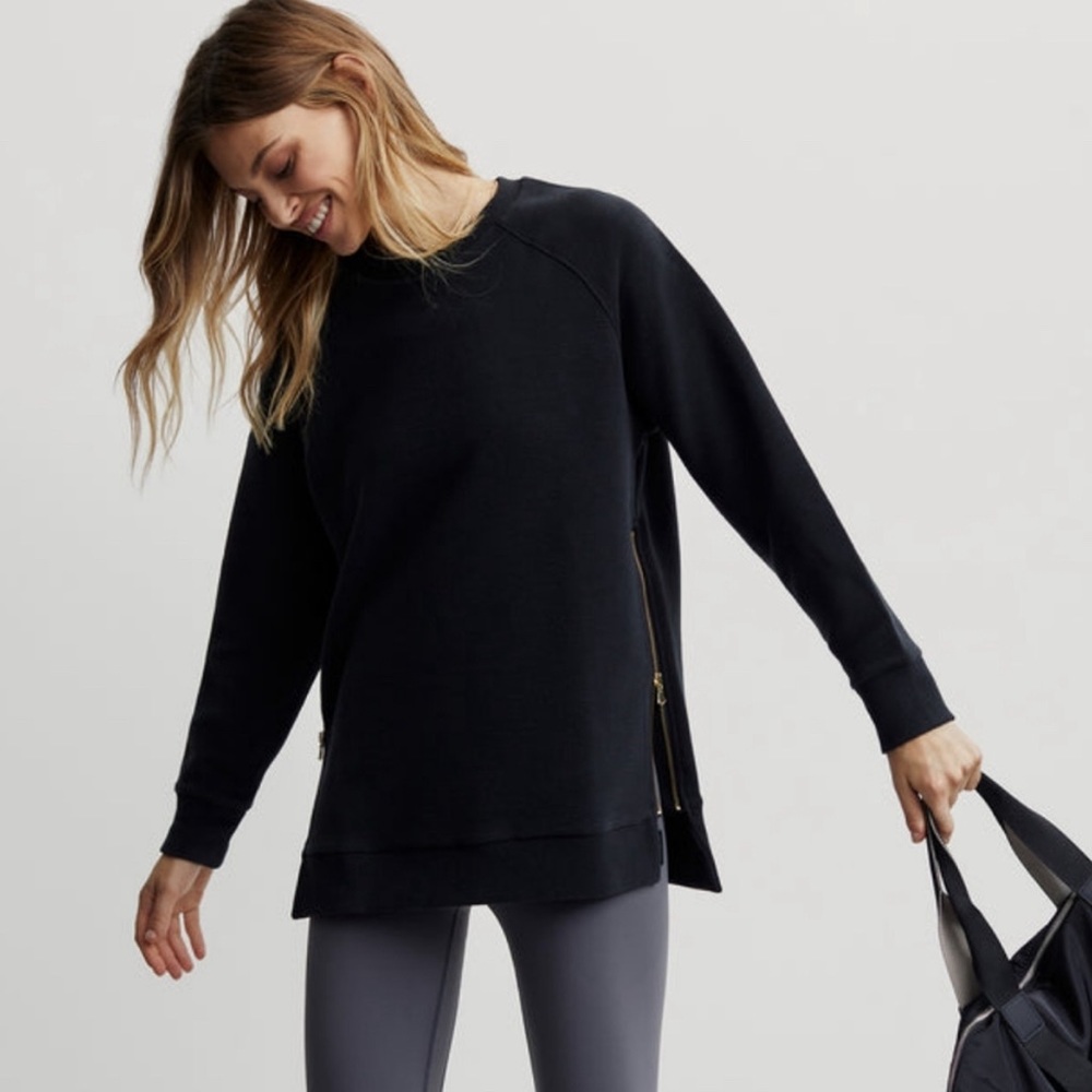Varley side zip crewneck sweatshirt